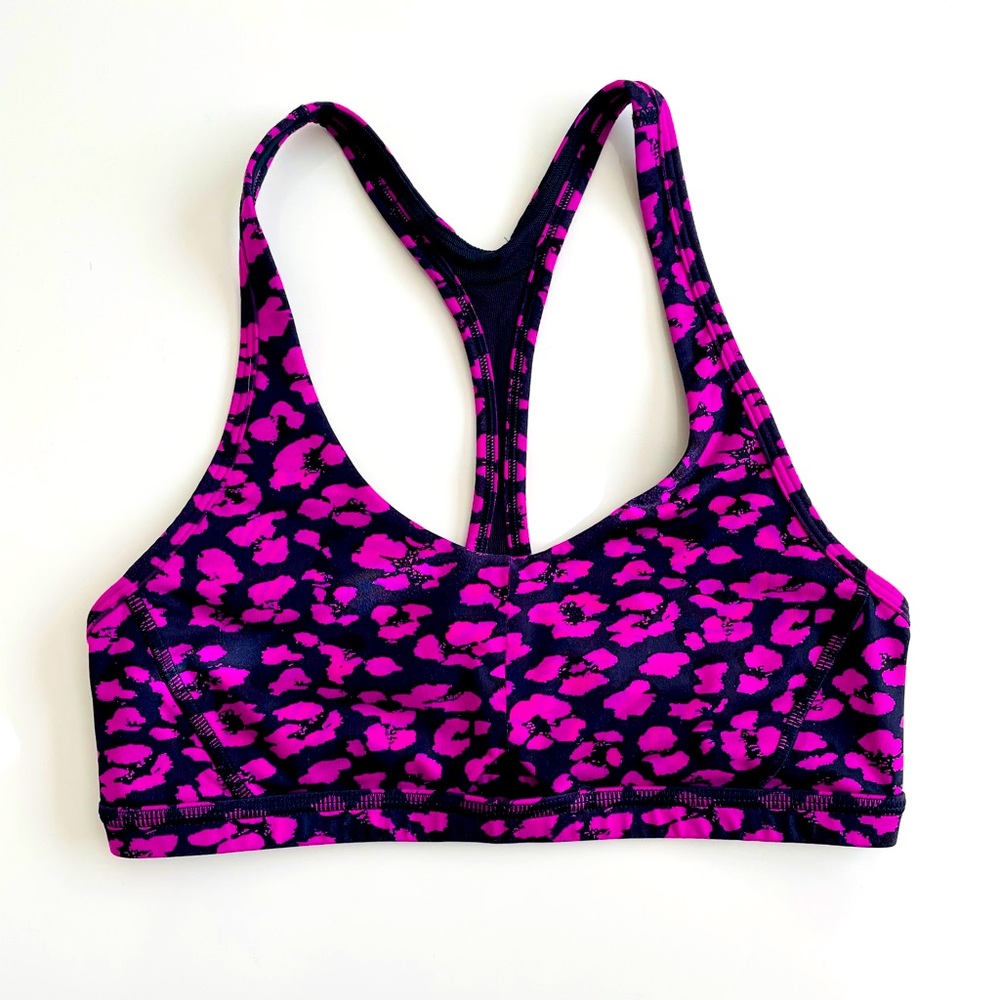 Lululemon Sports Bra Cherry Cheetah Ultra Violet Size 6